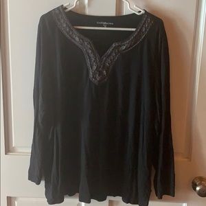 Croft and barrow black long sleeve shirt